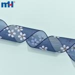 Floral printed organza ribbons