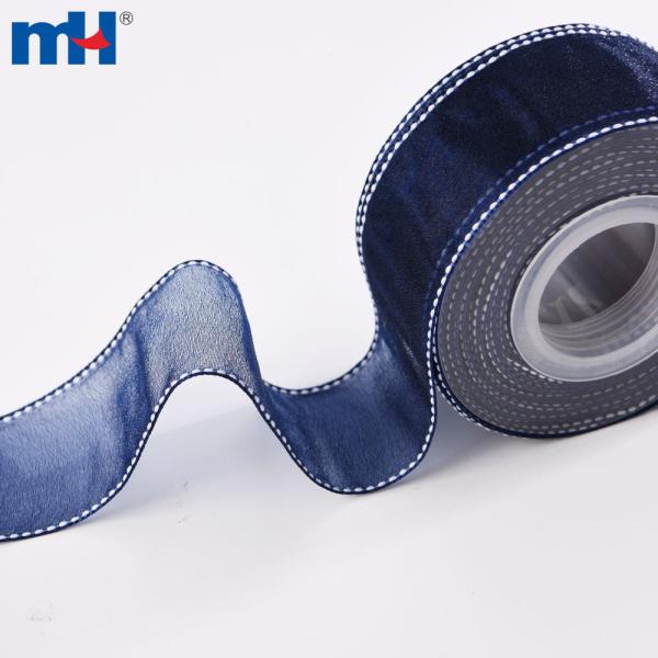 Fita transparente com bordas costuradas - marca Al-Namuri Threads