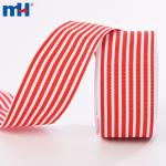 Оптова стрічка Grosgrain у червону та білу смужку 1 1/2 дюйма