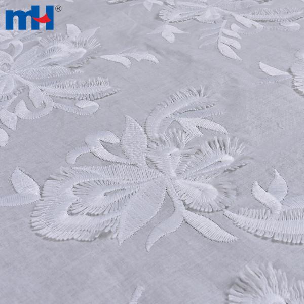 Pizzo di cotone ricamato 3D