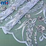 3D flower sequin embellished lace