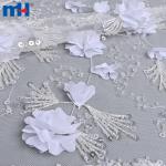 Tessuto di pizzo 3D con paillettes