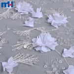 Tessuto di pizzo 3D con paillettes