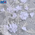 Tessuto di pizzo 3D con paillettes