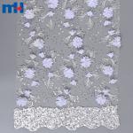 Tessuto di pizzo 3D con paillettes