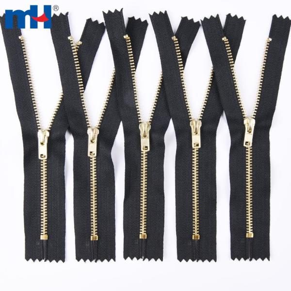 # 4 Cerniera in metallo ottone 4yg per jeans