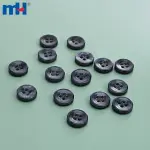 Bottone in resina nera a 4 fori | Fornitore