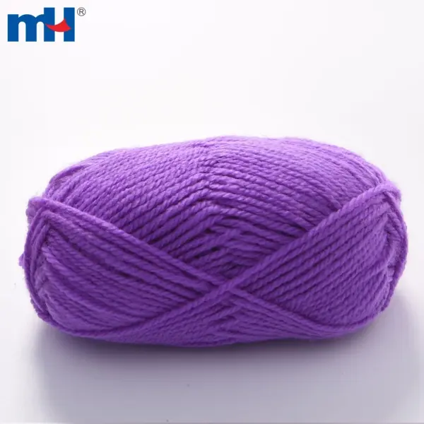 Hilo acrílico para tejer a mano.