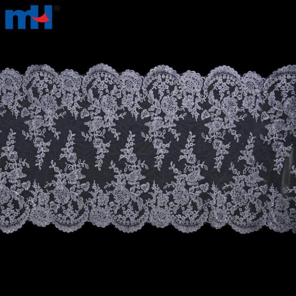 Décorations de mariage élégantes en dentelle avec motif floral personnalisable
