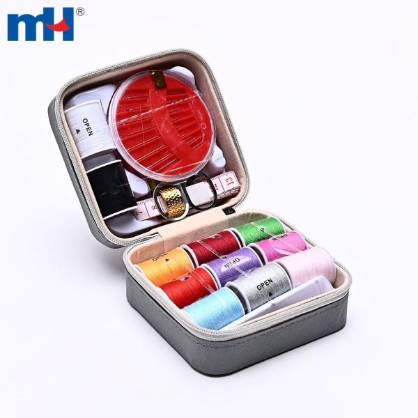 Kit de Costura de Couro 46 Peças - Caixa Pequena (100x100x50mm)