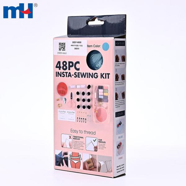 48 Piece Mini Sewing Kit - Small Box (166 x 88 x 23 mm)