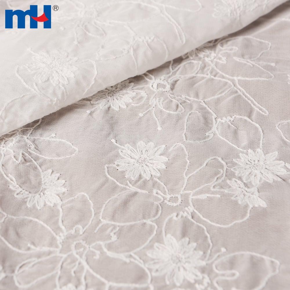Tecido bordado Chikankari
