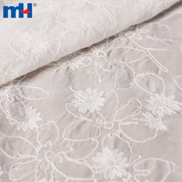 Tecido bordado Chikankari