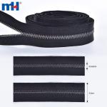 Rolos de zíper de metal níquel preto
