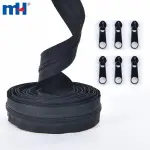 Nº 5 Zíperes de nylon enrolados, carretéis de corrente longa - Fornecimento direto da fábrica