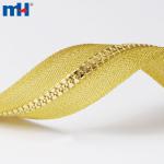 #5 Zíper de plástico moldado com dentes de ouro