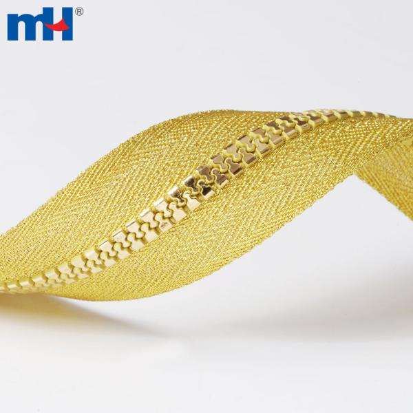 #5 Zíper de plástico moldado com dentes de ouro