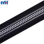 Wholesale #5 plastic reflective tape with zipper and long chain
