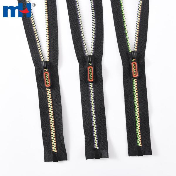 Cremallera de plástico n° 5, dientes triangulares, O/E, A/L