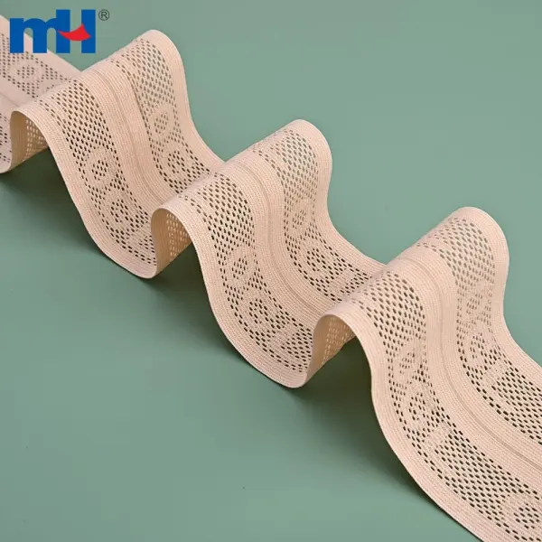 Nylon and spandex elastic band for luxurious mesh knit