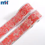 Cintas navideñas con alambre plateado brillante