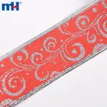Cintas navideñas con alambre plateado brillante