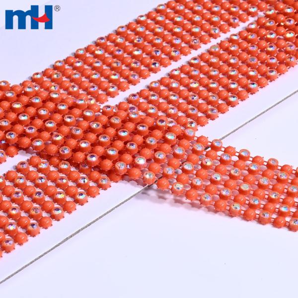6-reihiges Strass-Netzband – perfekt für Kostüme, Heimwerker- und Bastelprojekte