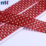 6-reihiges Strass-Netzband – perfekt für Kostüme, Heimwerker- und Bastelprojekte