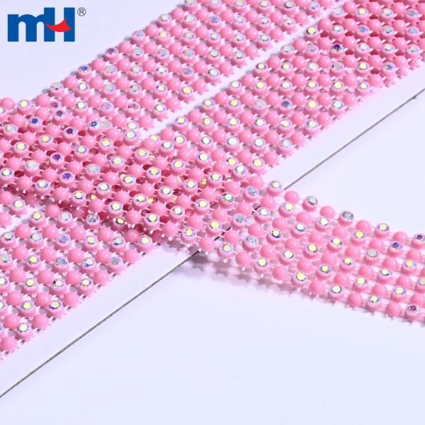 6-reihiges Strass-Netzband – perfekt für Kostüme, Heimwerker- und Bastelprojekte