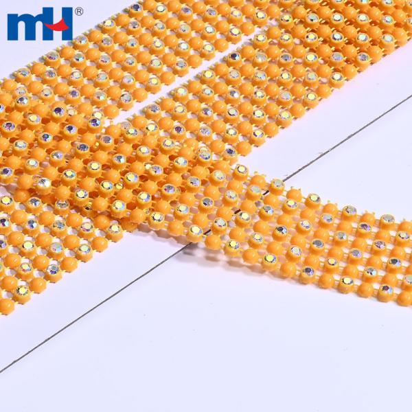 6-reihiges Strass-Netzband – perfekt für Kostüme, Heimwerker- und Bastelprojekte