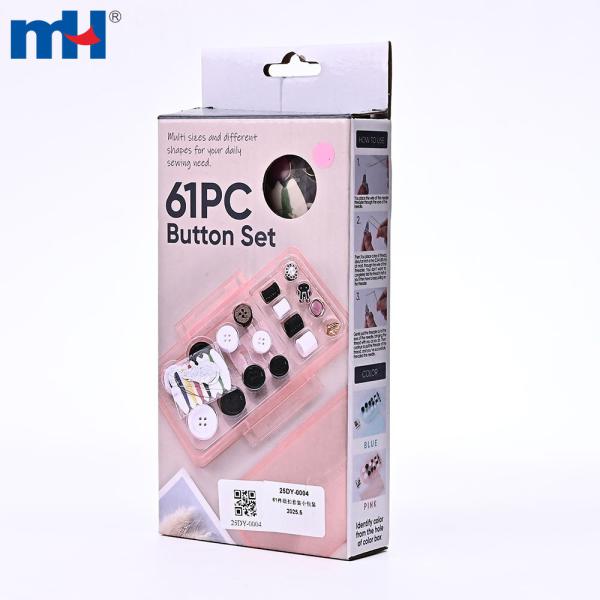 61-Piece Button Repair Kit - Small Box (166x88x23mm)