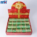 Emerald green Christmas ribbon with wire edge