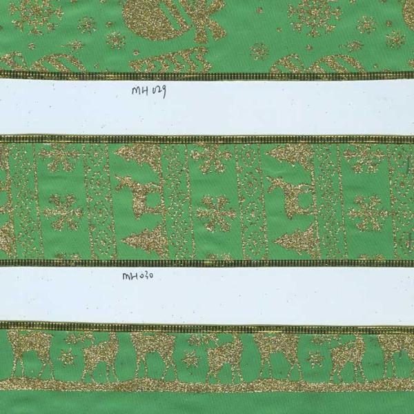 Emerald green Christmas ribbon with wire edge