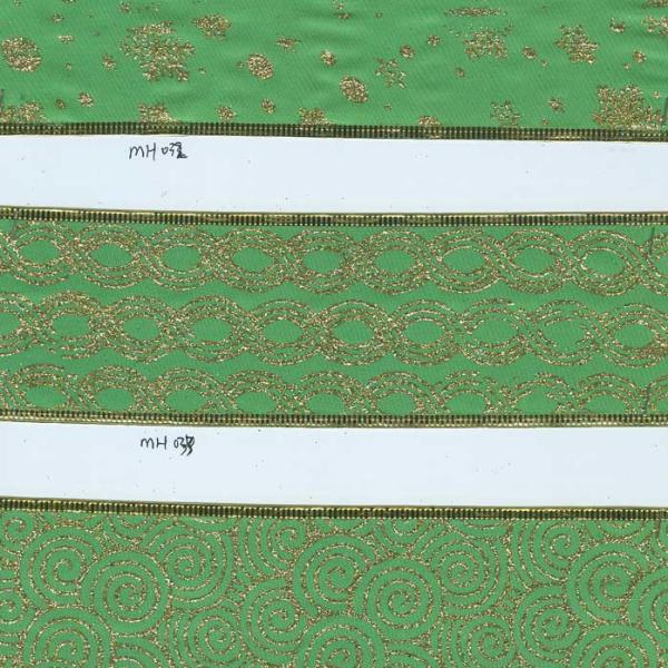 Emerald green Christmas ribbon with wire edge