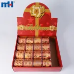 Атласна дротяна новорічна стрічка