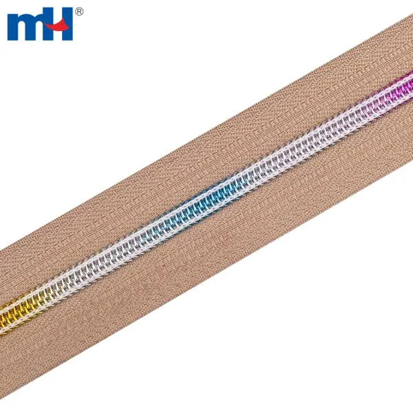 Cadena de cremallera con dientes de arcoíris #7 al por mayor