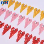 Bisel de diamantes de imitación de plástico con forma de lágrima de 72 mm - Adorno floral brillante