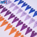 Bisel de diamantes de imitación de plástico con forma de lágrima de 72 mm - Adorno floral brillante