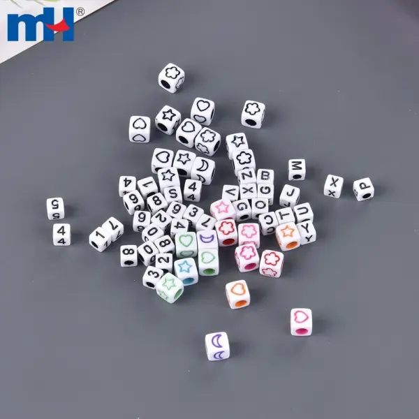 Cuentas de letras para pulseras y collares.