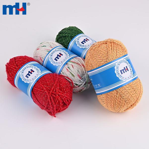Metallic acrylic blend sewing yarn