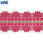 African lace trim with rhinestones