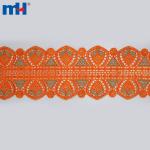 African lace trim with rhinestones
