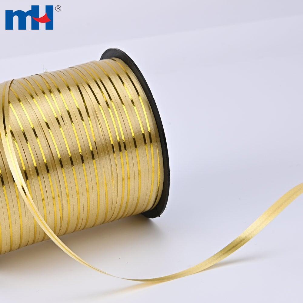 5mm balloon string ribbon with gold wire