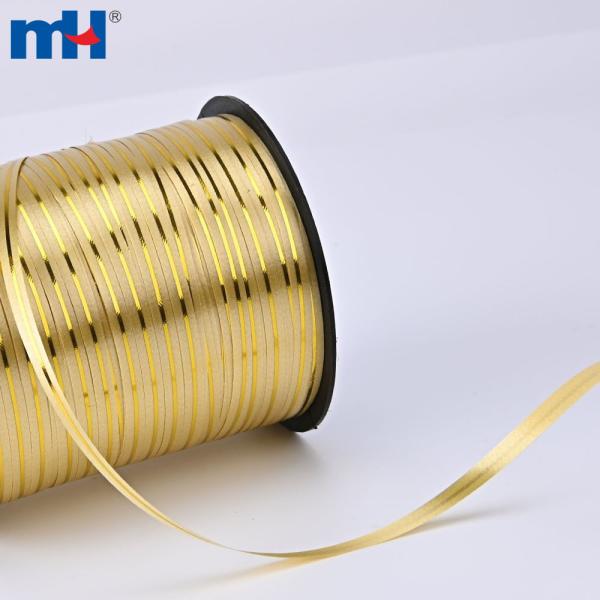 5mm balloon string ribbon with gold wire