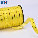 Nastro per palloncini largo 14 mm decorato con doppie strisce dorate stampate su lamina