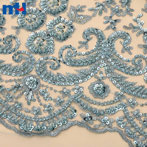 Wholesale sequin and beaded lace dress fabric