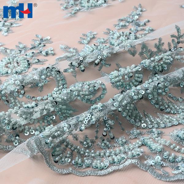 Wholesale sequin and beaded lace dress fabric