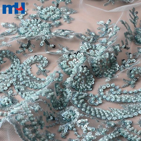 Wholesale sequin and beaded lace dress fabric