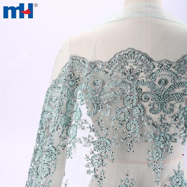 Wholesale sequin and beaded lace dress fabric