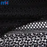 Siyah nakış dantel kumaş
